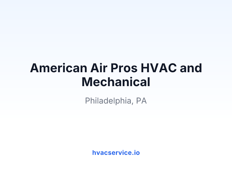 American Air Pros HVAC and Mechanical