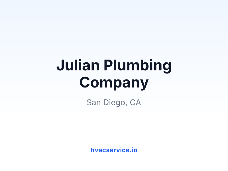 Julian Plumbing Company
