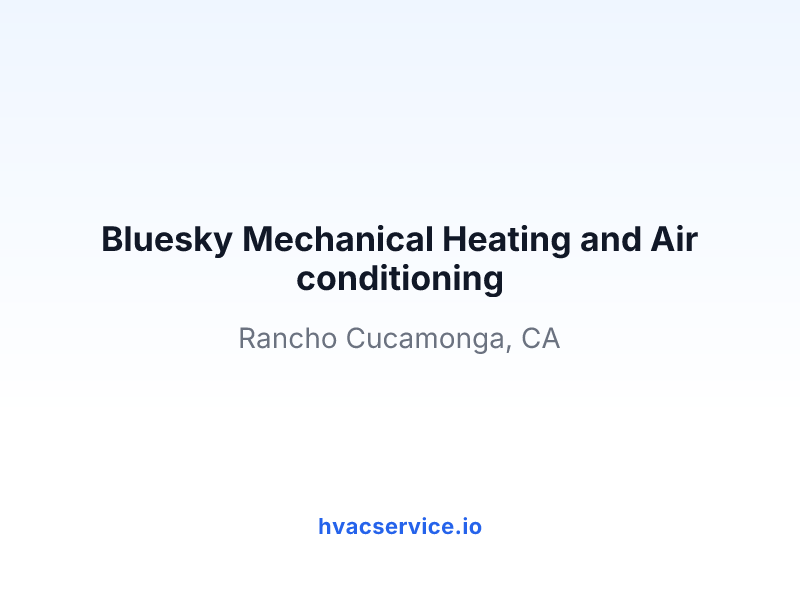 Bluesky Mechanical Heating and Air conditioning