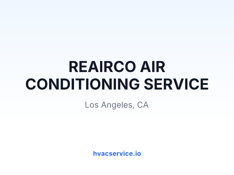 REAIRCO AIR CONDITIONING SERVICE