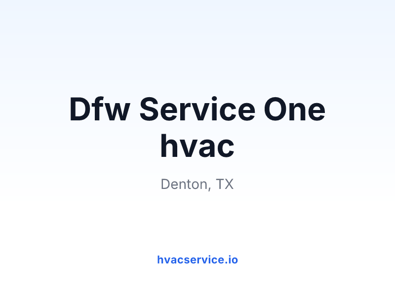 Dfw Service One hvac