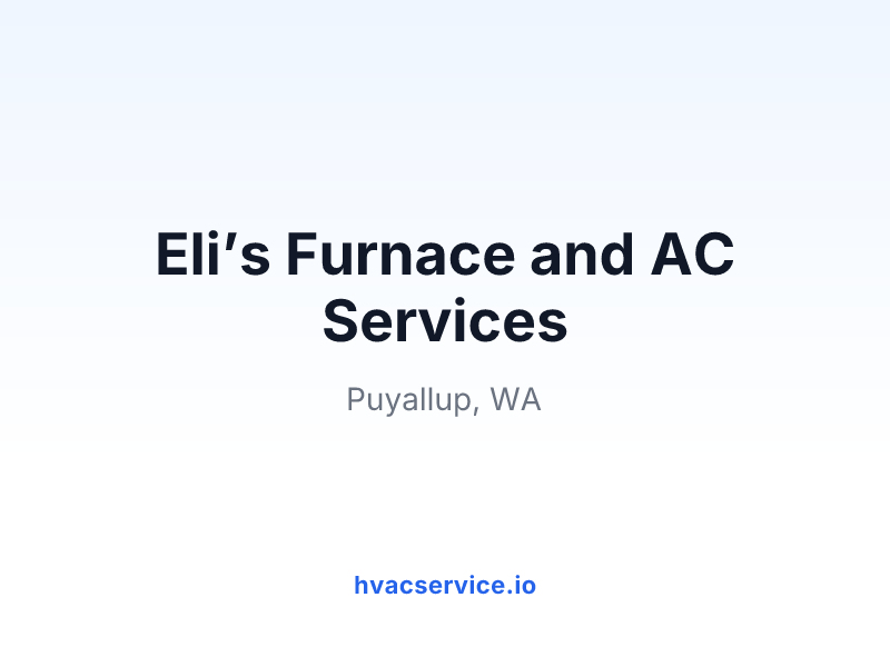 Eli’s Furnace and AC Services