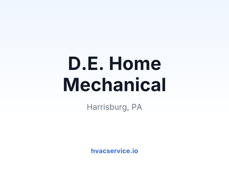 D.E. Home Mechanical