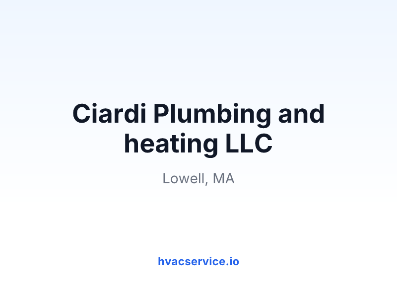 Ciardi Plumbing and heating LLC