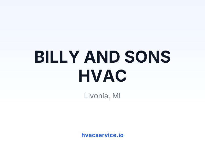 BILLY AND SONS HVAC