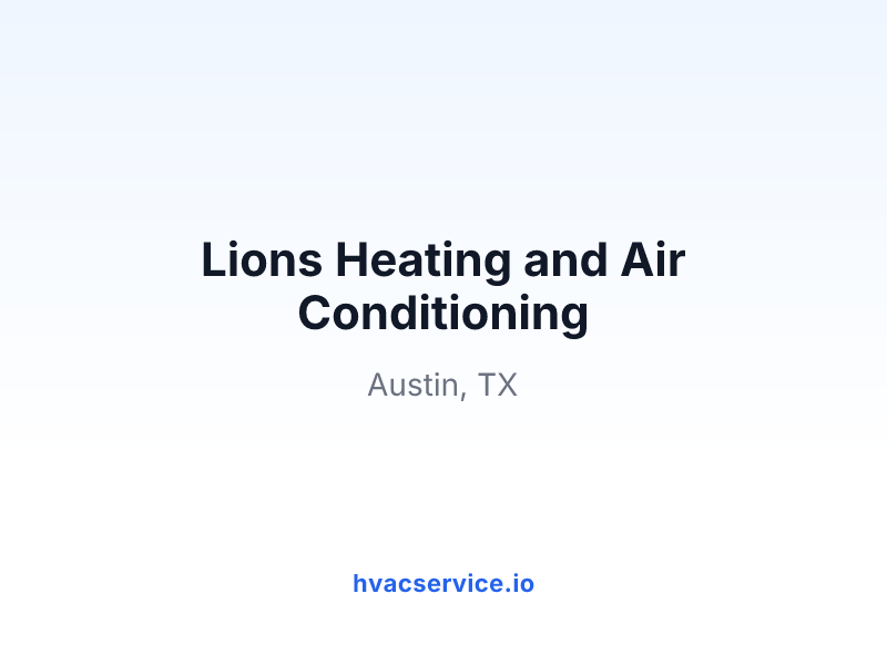 Lions Heating and Air Conditioning