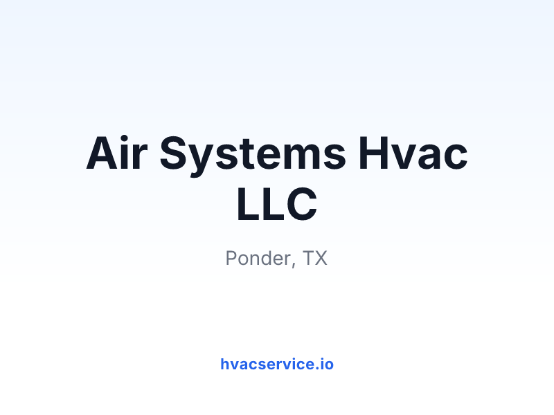Air Systems Hvac LLC