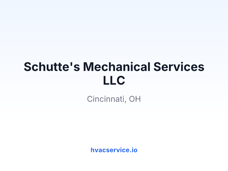 Schutte's Mechanical Services LLC