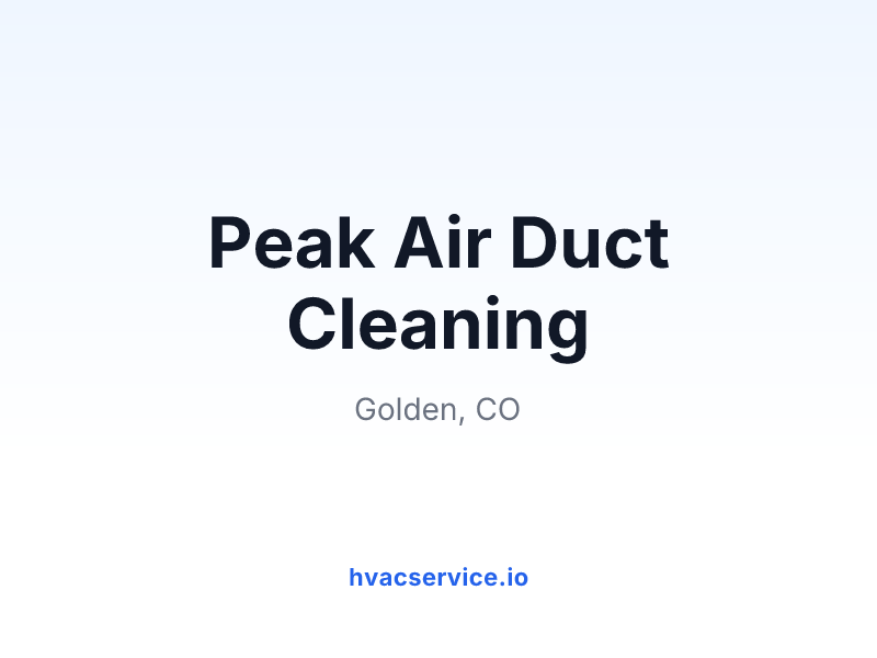 Peak Air Duct Cleaning