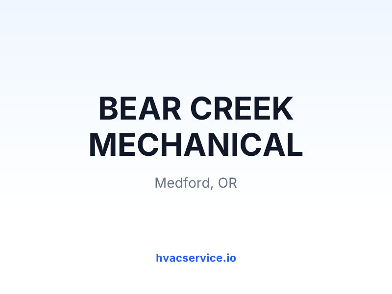 BEAR CREEK MECHANICAL