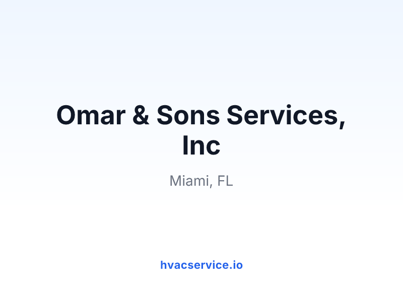 Omar & Sons Services, Inc