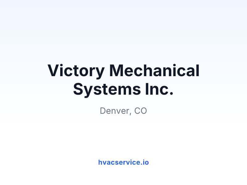 Victory Mechanical Systems Inc.