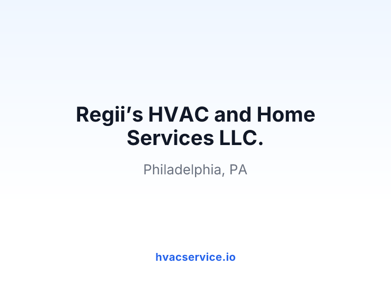 Regii’s HVAC and Home Services LLC.