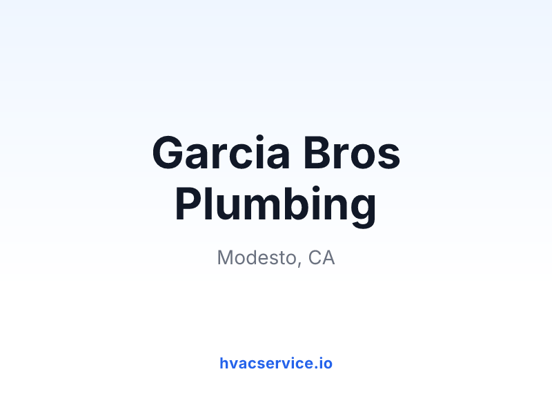 Garcia Bros Plumbing