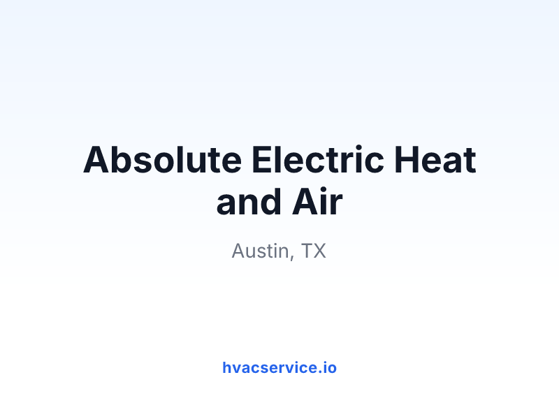 Absolute Electric Heat and Air