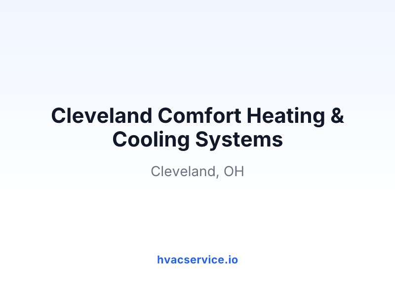 Cleveland Comfort Heating & Cooling Systems