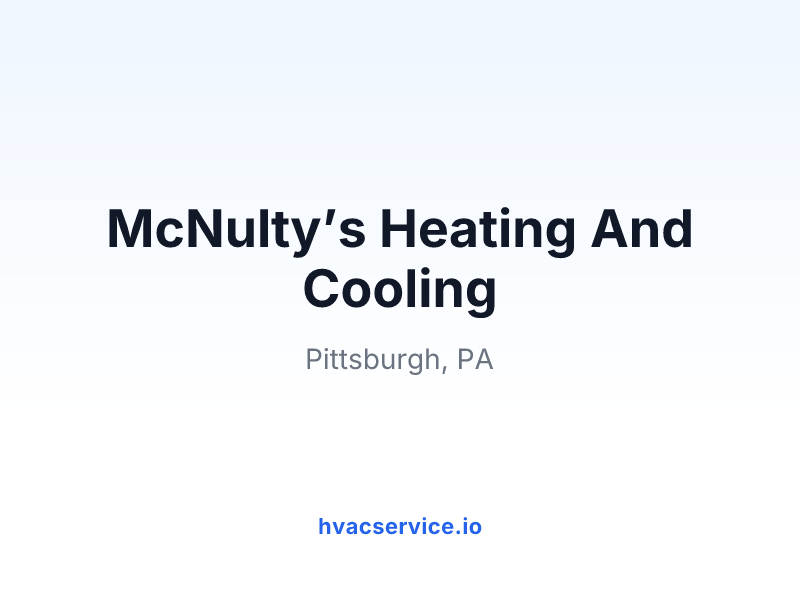 McNulty’s Heating And Cooling