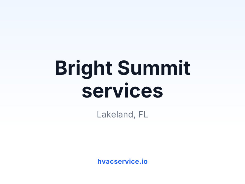 Bright Summit services