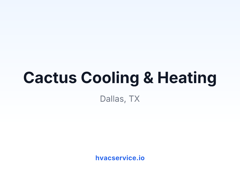 Cactus Cooling & Heating
