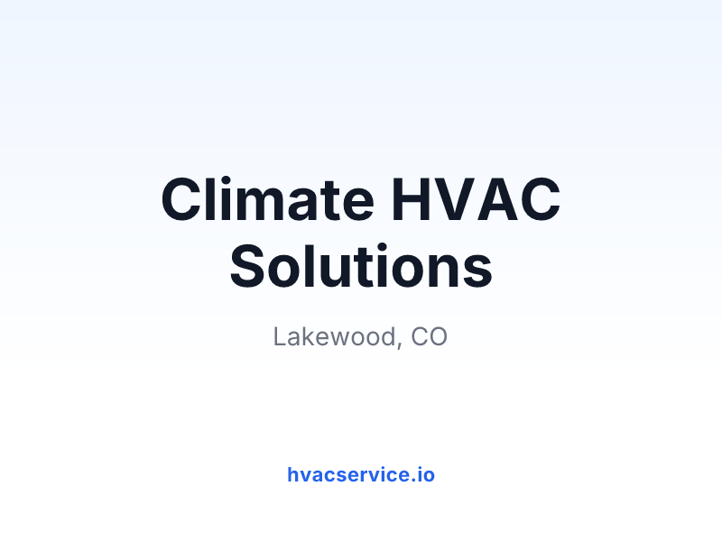 Climate HVAC Solutions