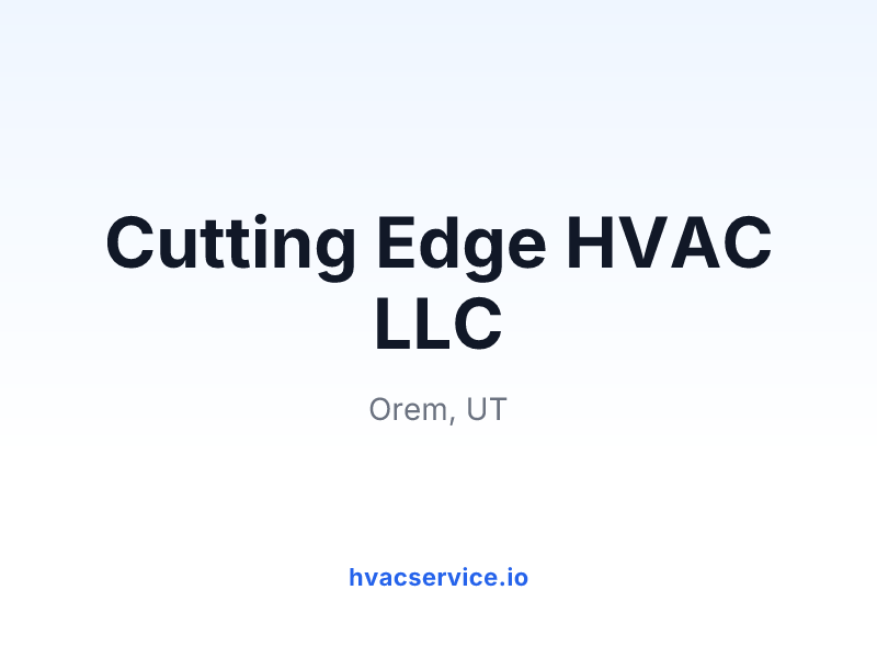 Cutting Edge HVAC LLC
