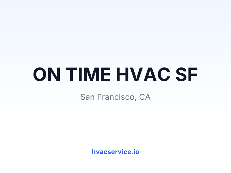 ON TIME HVAC SF