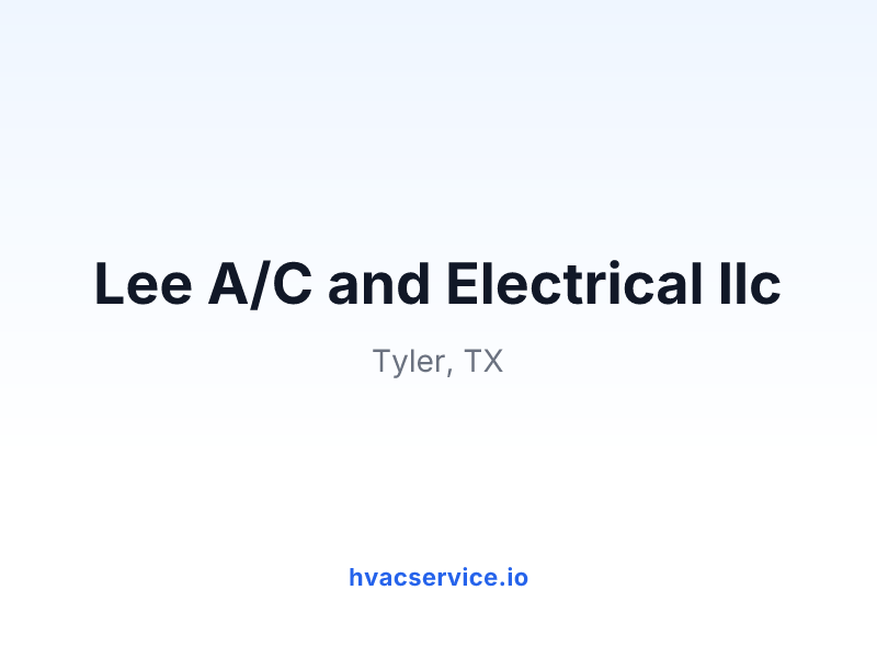 Lee A/C and Electrical llc