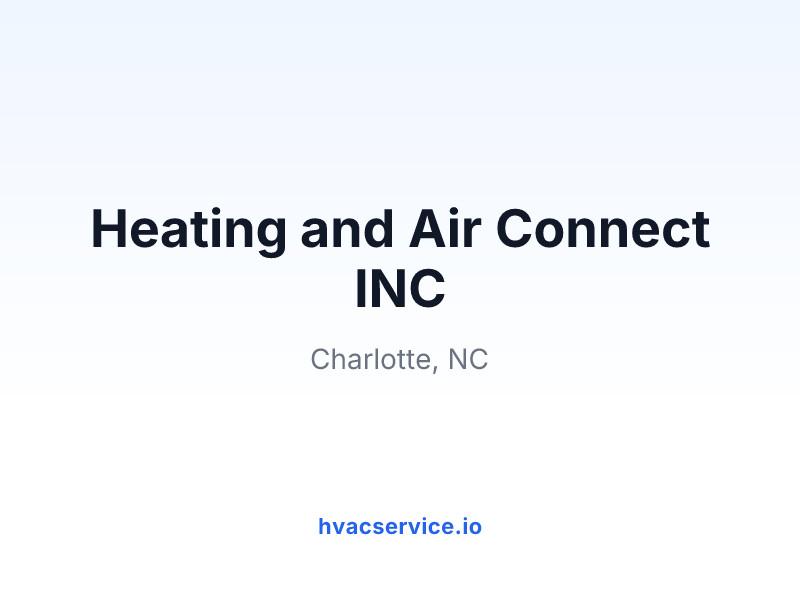 Heating and Air Connect INC