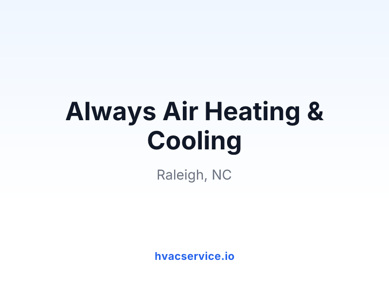 Always Air Heating & Cooling