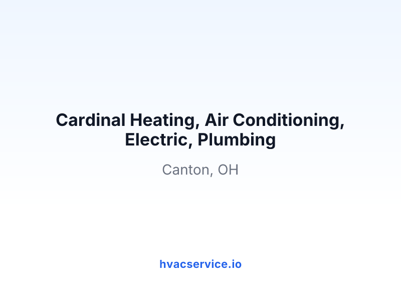 Cardinal Heating, Air Conditioning, Electric, Plumbing