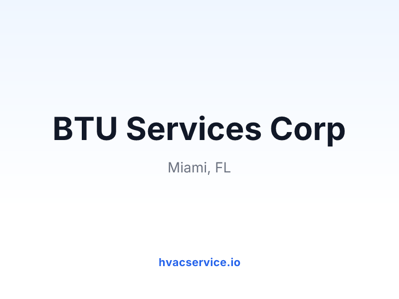 BTU Services Corp