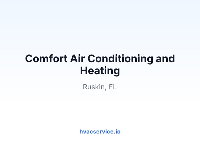 Comfort Air Conditioning and Heating
