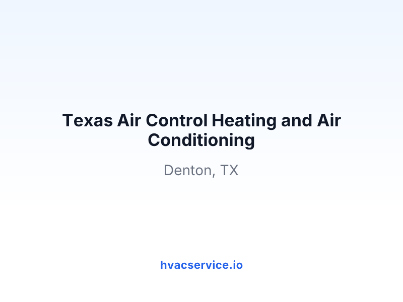 Texas Air Control Heating and Air Conditioning