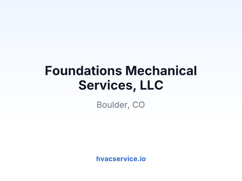 Foundations Mechanical Services, LLC