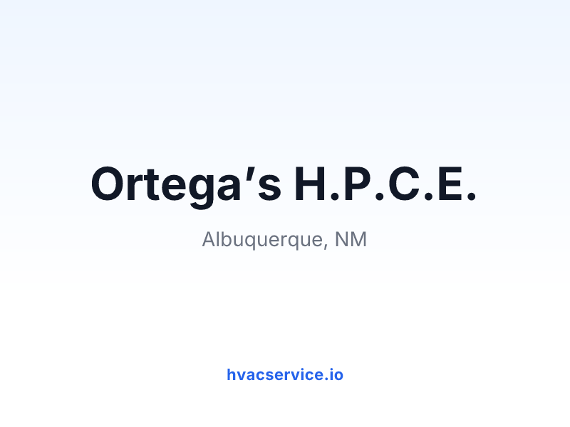 Ortega’s H.P.C.E.