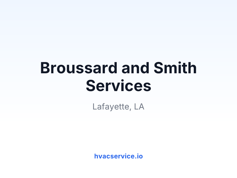 Broussard and Smith Services