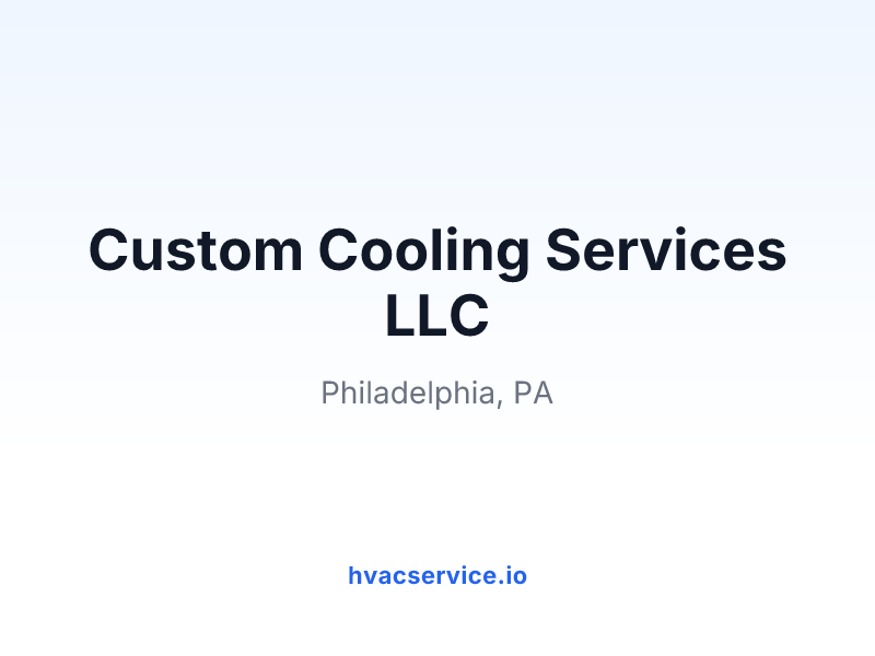 Custom Cooling Services LLC