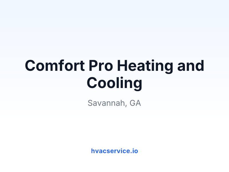 Comfort Pro Heating and Cooling