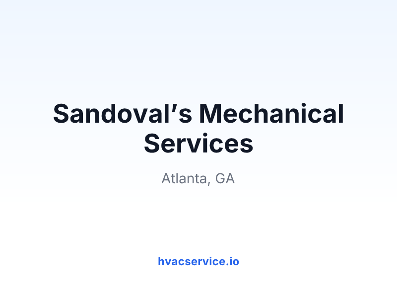 Sandoval’s Mechanical Services