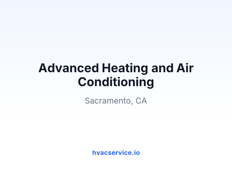 Advanced Heating and Air Conditioning