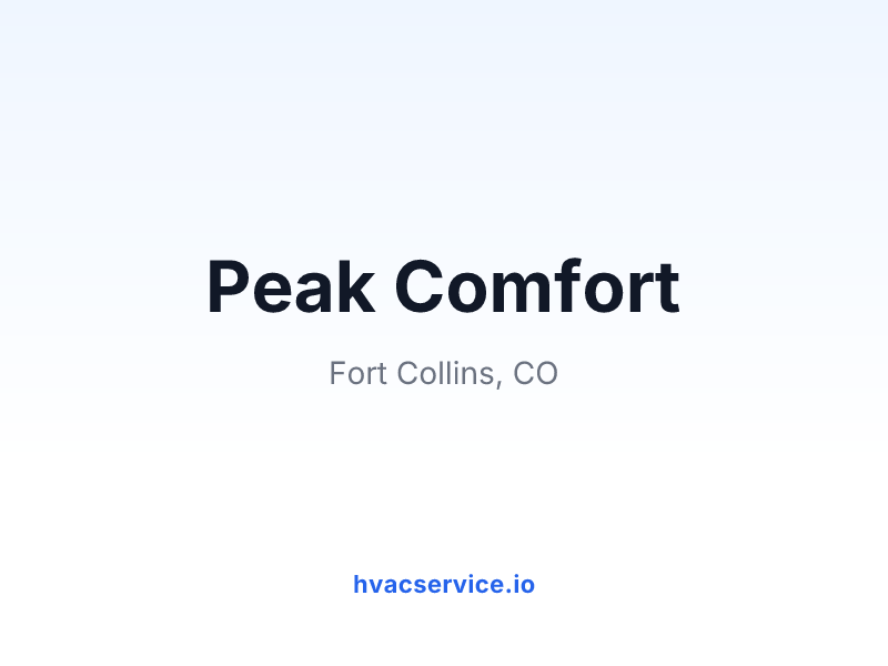 Peak Comfort Heating & Cooling