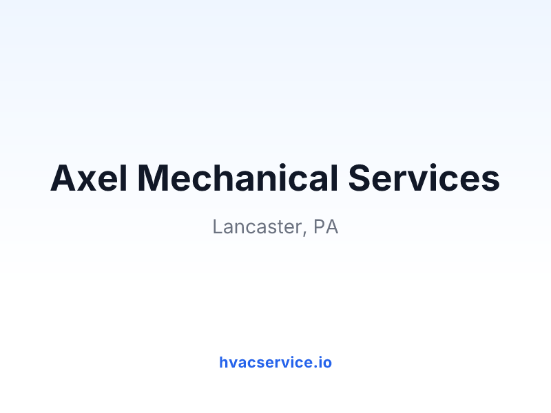 Axel Mechanical Services