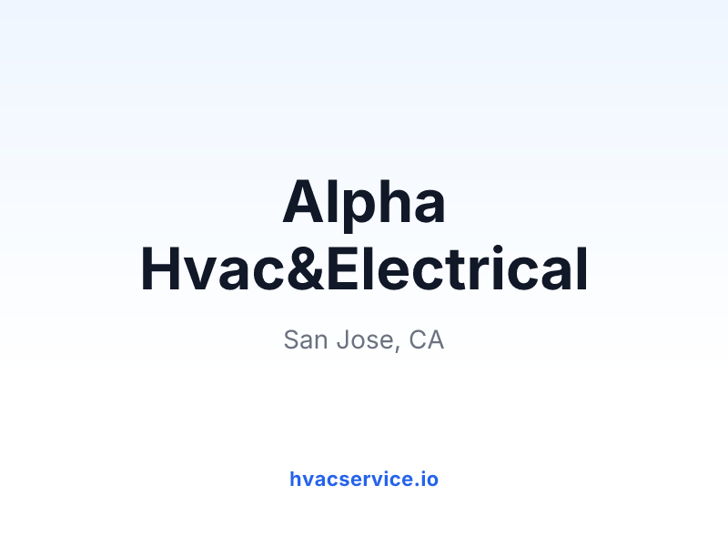 Alpha Hvac&Electrical