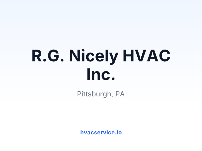 R.G. Nicely HVAC Inc.