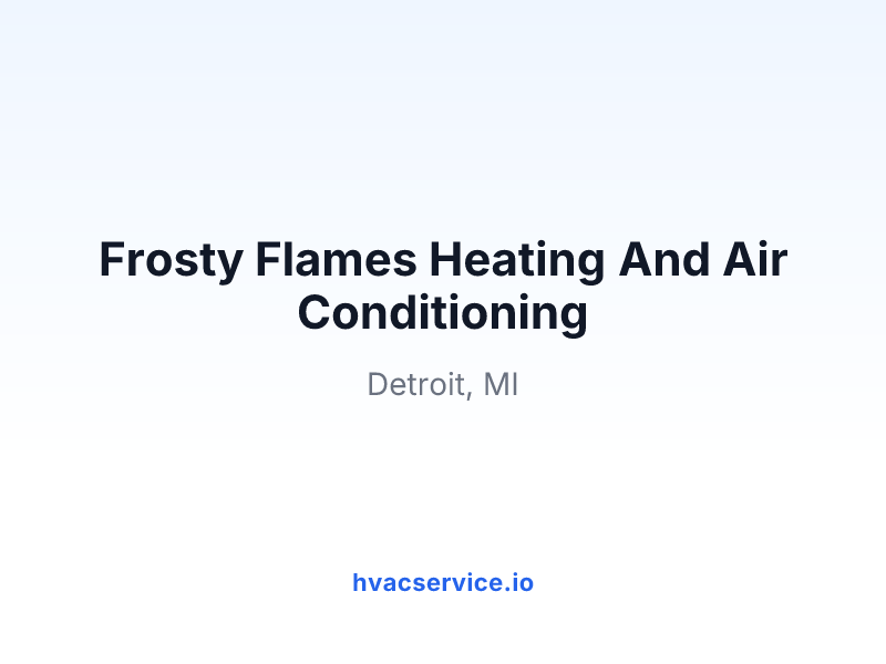 Frosty Flames Heating And Air Conditioning