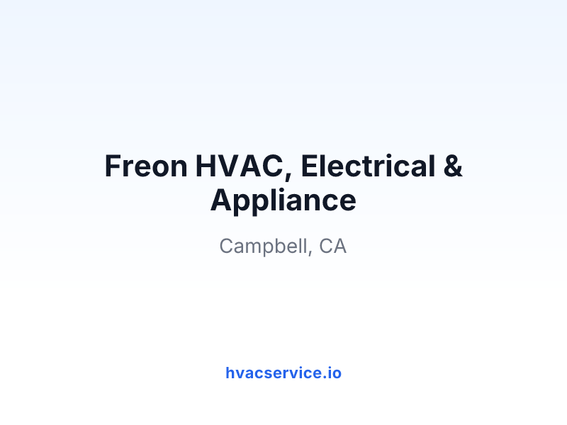 Freon HVAC, Electrical & Appliance