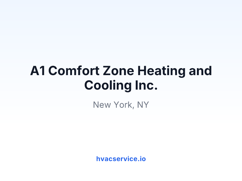 A1 Comfort Zone Heating and Cooling Inc.