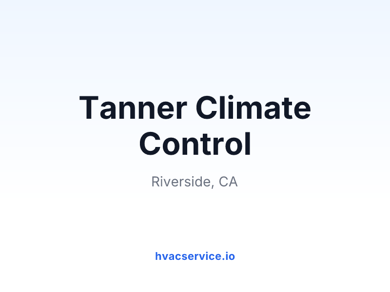 Tanner Climate Control