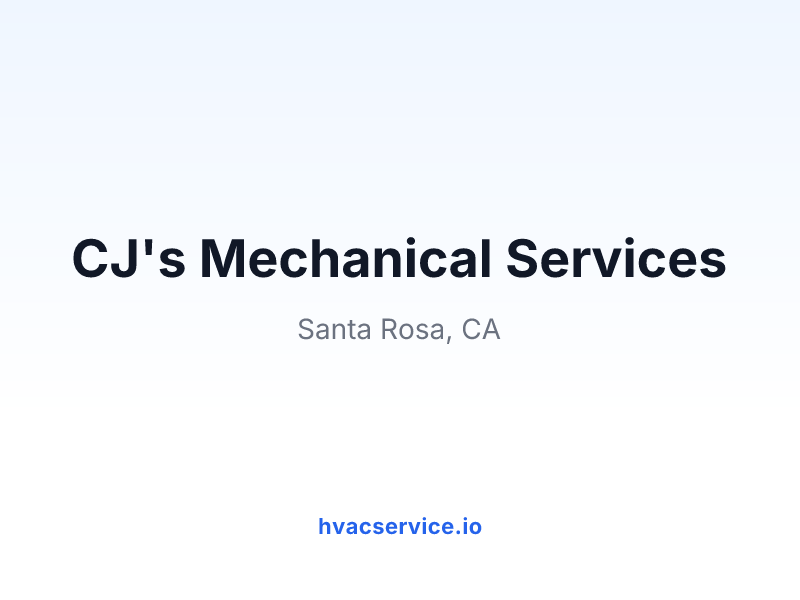CJ's Mechanical Services