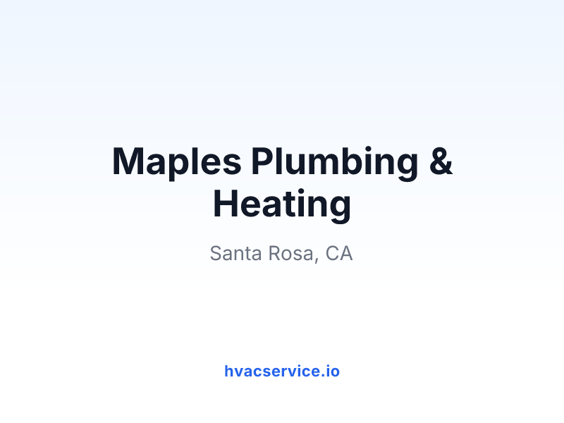 Maples Plumbing & Heating